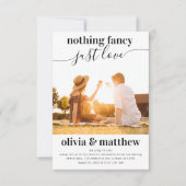 Nothing ファンシー Just Love Photo QR Code 結婚's 招待状 (正面)