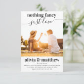 Nothing ファンシー Just Love Photo QR Code 結婚's 招待状 (スタンド正面)