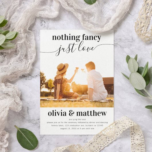 Nothing ファンシー Just Love Photo QR Code 結婚's 招待状