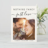 Nothing ファンシー Just Love Photo QR Code 結婚's 招待状 (スタンド正面)