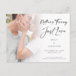 Nothing ファンシー Just Love Photo Save the Date ポストカード