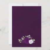 Nothing ファンシー Just Love Purple Bohoバラ結婚ズ 招待状 (裏面)