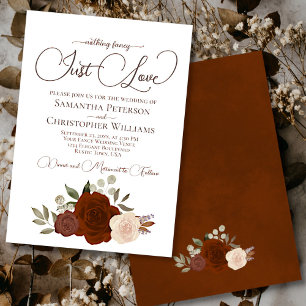 Nothing ファンシー Just Love Rust Orangeフローラ結婚 招待状