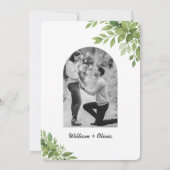 Nothing ファンシー Just Love Sage Green PHOTO 結婚's 招待状 (裏面)