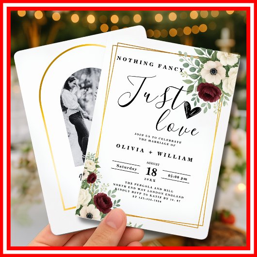 Nothing ファンシー Just Love Sage Green PHOTO 結婚's 招待状