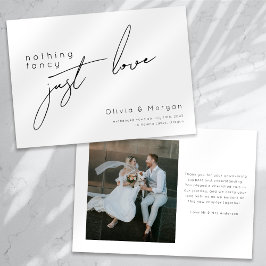 Nothing ファンシー Just Love Script Photo結婚's 案内状