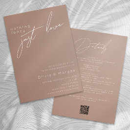 Nothing ファンシー Just Love Script QR Code 結婚's 招待状