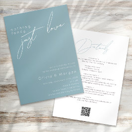 Nothing ファンシー Just Love Script QR Code 結婚's 招待状
