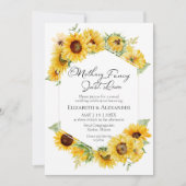 Nothing ファンシー Just Love Sunflower Photo 結婚's 招待状 (正面)