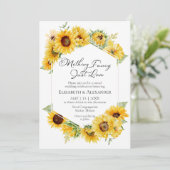 Nothing ファンシー Just Love Sunflower Photo 結婚's 招待状 (スタンド正面)