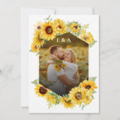 Nothing ファンシー Just Love Sunflower Photo 結婚's 招待状 (裏面)