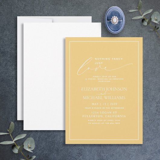 Nothing ファンシー Just Love Sunflower Yellow結婚's 招待状