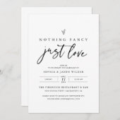 Nothing ファンシー Just Love Wedding Reception 招待状 (正面/裏面)