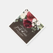 Nothing ファンシー Just Love Wood素朴フローラ スタンダードカクテルナプキン (角)