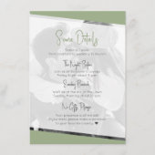 Nothing ファンシー Sage Greenカジュアルの結婚詳細 エンクロージャーカード (正面)
