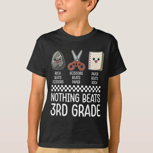 Nothing Beats 3rd Grade Funny Back To School Kids  Tシャツ (正面)
