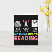 Nothing Beats Reading Funny Rock Paper Scissors カード (黄色い花)