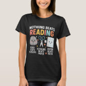 Nothing Beats Reading Rock Paper Scissors Funny Bo Tシャツ (正面)