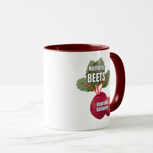 "Nothing Beets Vegetable Gardening" Coffee Mug マグカップ (正面右)