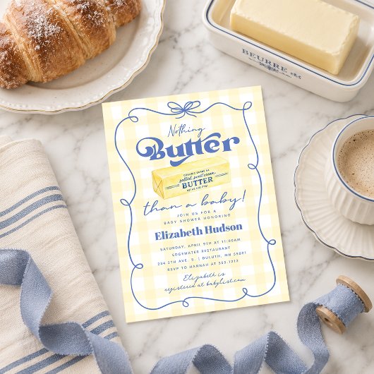 Nothing Butter Than a Baby Shower 招待状