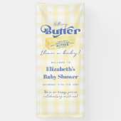 Nothing Butter Than a Baby Shower Welcome Banner 横断幕 (縦)