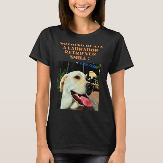 Nothing Canビートラブラドール取得スマイル Tシャツ (正面)