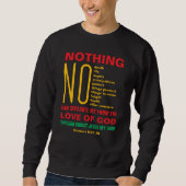 NOTHING CAN SEPARATE ME FROM GOD'S LOVE キリスト教 スウェットシャツ (正面)