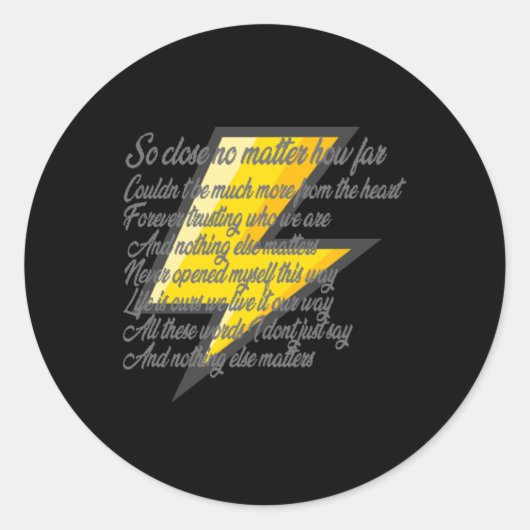 Nothing Else S （歌詞）シール ラウンドシール (正面)