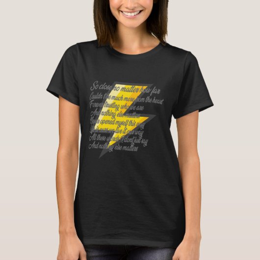 Nothing Else S （歌詞）シール Tシャツ (正面)