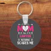 Nothing Es Me Funny Lawyer Mom Quote  キーホルダー (正面)