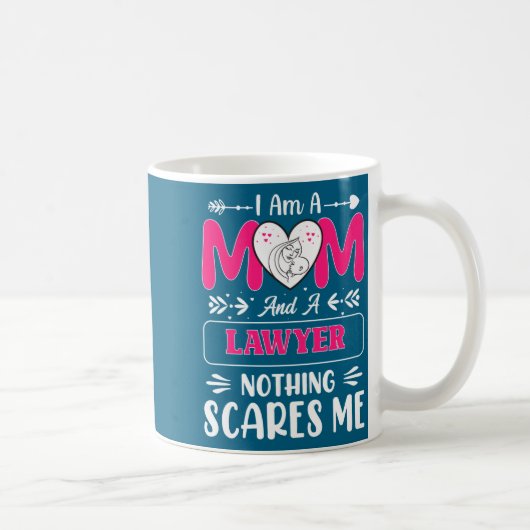 Nothing Es Me Funny Lawyer Mom Quote  コーヒーマグカップ (右)