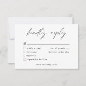 Nothing Fancy Just Love ミニマリスト結婚式 出欠カード (正面)