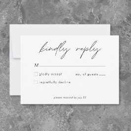 Nothing Fancy Just Love ミニマリスト結婚式 出欠カード