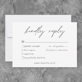 Nothing Fancy Just Love ミニマリスト結婚式 出欠カード