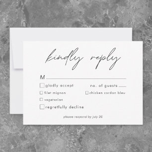 Nothing Fancy Just Love ミニマリスト結婚式 出欠カード