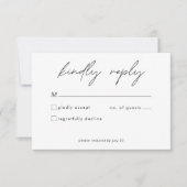 Nothing Fancy Just Love ミニマリスト結婚式 出欠カード (正面)