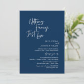 Nothing Fancy Just Love モダンな結婚式のディナーパーティー 招待状 (スタンド正面)