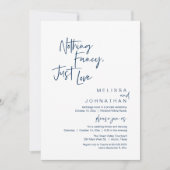 Nothing Fancy Just Love モダンな結婚披露宴 招待状 (正面)