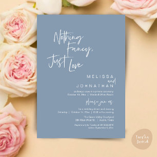 Nothing Fancy Just Love モダンな結婚披露宴 招待状