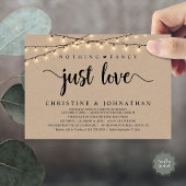 Nothing Fancy Just Love ラスティックな結婚披露宴 招待状
