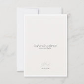 Nothing Fancy Just Love Beige Elegant Wedding サンキューカード (裏面)