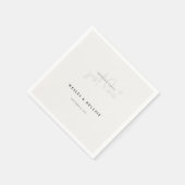 Nothing Fancy Just Love Beige Elegant Wedding スタンダードカクテルナプキン (角)