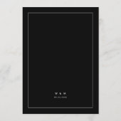 Nothing Fancy Just Love Black Minimalist Wedding 招待状 (裏面)