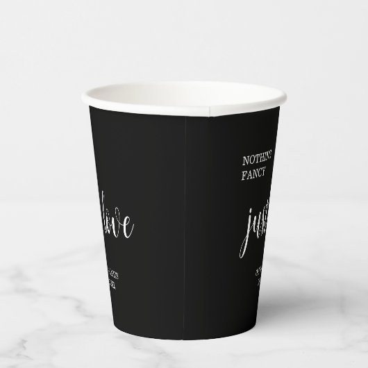Nothing Fancy Just Love Black Wedding   紙コップ (右)