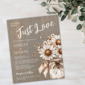 Nothing Fancy Just Love Budget Wedding Invitation