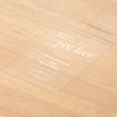 Nothing Fancy Just Love Casual Wedding  アクリル招待状 (レイダウン)