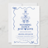 Nothing Fancy Just Love Champagne Tower Wedding 招待状 (正面)