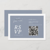 Nothing Fancy Just Love Dusty Blue QR-code RSVP  (正面/裏面)