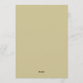 Nothing Fancy Just Love Elegant Wedding Invitation 招待状 (裏面)