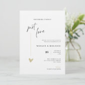 Nothing Fancy Just Love Elegant Wedding Invitation 招待状 (スタンド正面)